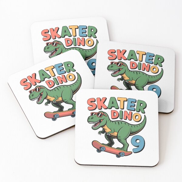 Item preview, Skater Dinosaur 9th Birthday T-Rex Skateboard designed and sold by Blok45.