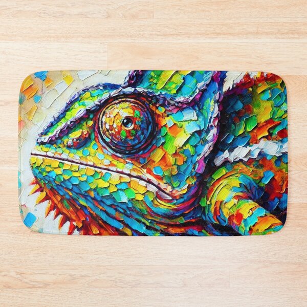Item preview, Colorful chameleon mural – modern animal art in bold colors designed and sold by Eric Nagel.