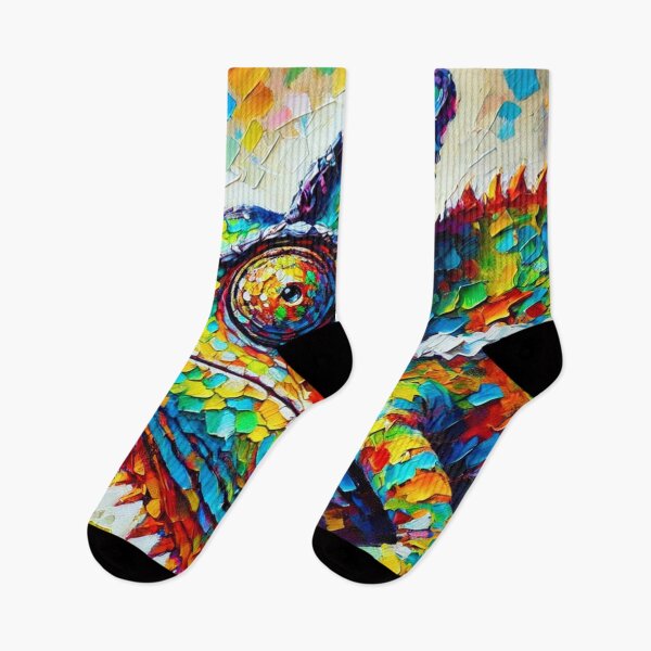 Item preview, Colorful chameleon mural – modern animal art in bold colors designed and sold by Eric Nagel.