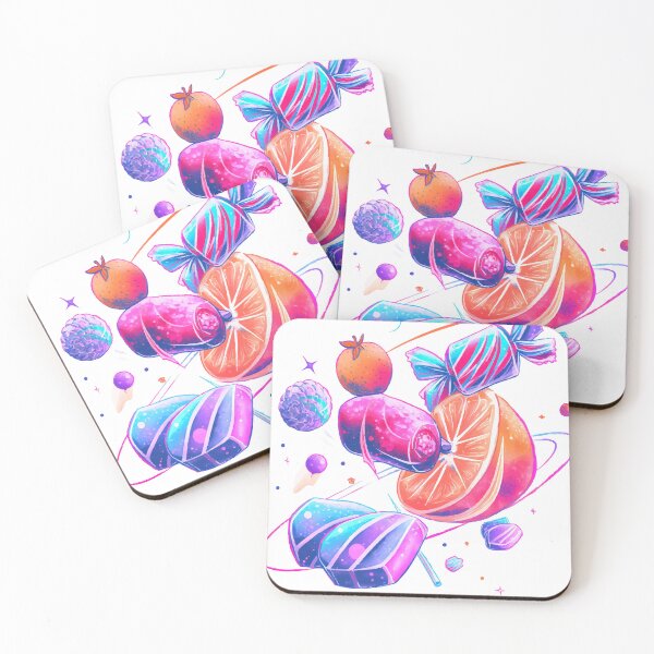 Item preview, Psychedelic Fruity Space Art – Surreal Candy Galaxy Illustration designed and sold by Moss and Moon Studio.