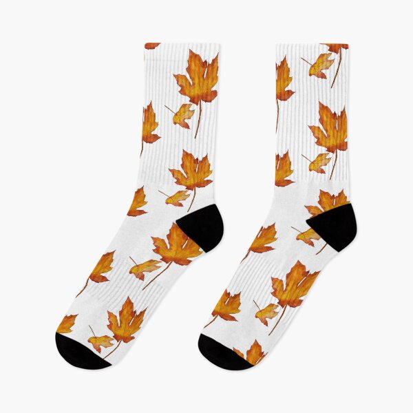 Item preview, Two Orange Maple Leaves designed and sold by Lisa Neuman Watercolors.