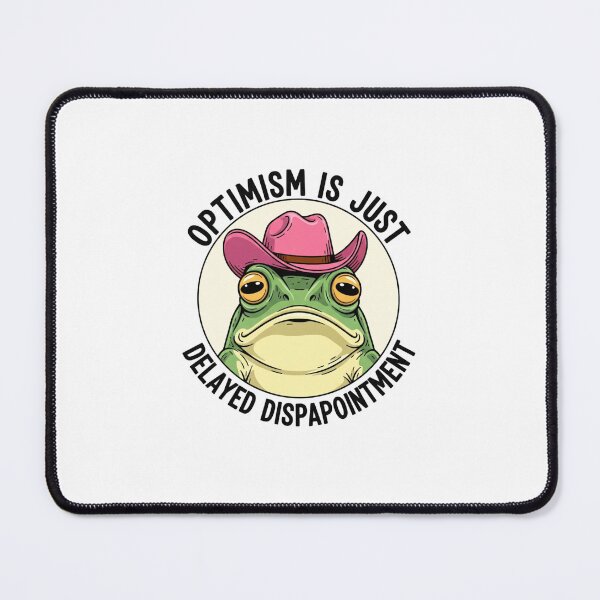 Item preview, Optimism is disappointment, sarcastic, cynical humor, Funnyfits70, retro, vintage, meme, funny, humor designed and sold by FunnyFits70.