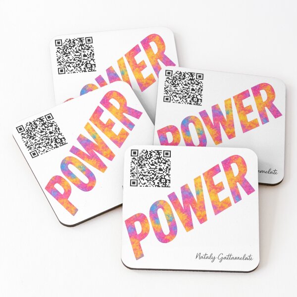 Item preview, "Power Motivational QR Code T-Shirt Design" designed and sold by natalygattamelati.