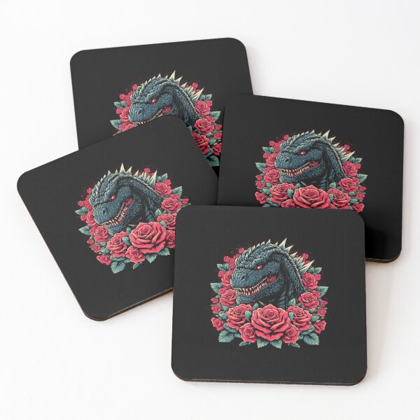 Item preview, Fierce Dragon Head with Red Roses and Glowing Eyes designed and sold by beast-net.