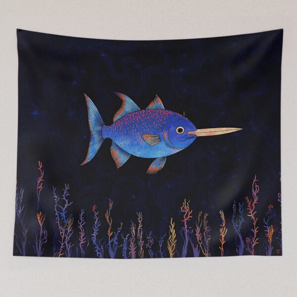 Item preview, Playful Swordfish in Dreamy Seas designed and sold by Whimsical Hug.