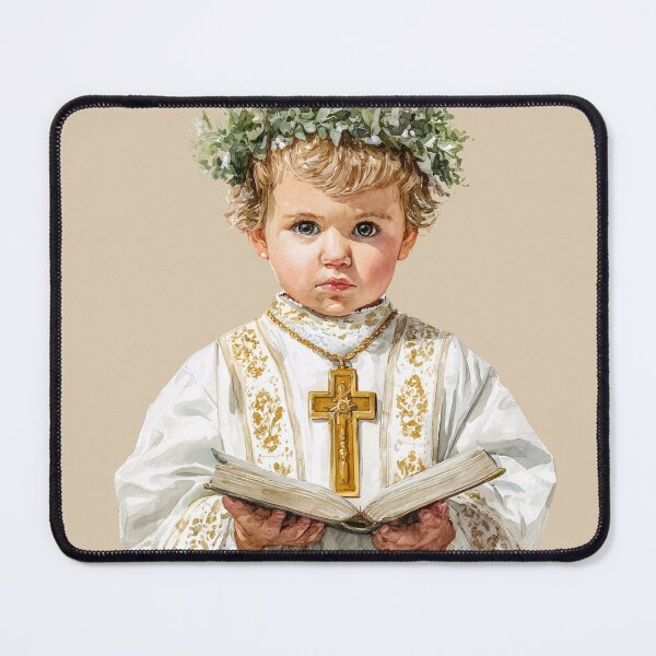Item preview, Girl Praying Reading Bible Baptism Gift Christian Catholic designed and sold by tanabe.