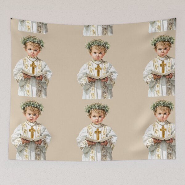 Item preview, Girl Praying Reading Bible Baptism Gift Christian Catholic designed and sold by tanabe.
