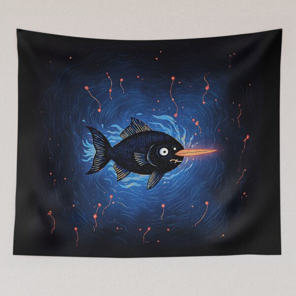 Item preview, Whimsical Glowfish in Cosmic Waters designed and sold by Whimsical Hug.