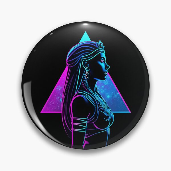 Item preview, Cyberpunk Goddess Isis – Neon Egyptian Mythology designed and sold by SajQ.