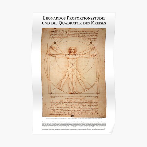 Leonardos Quadratur des Kreises Poster