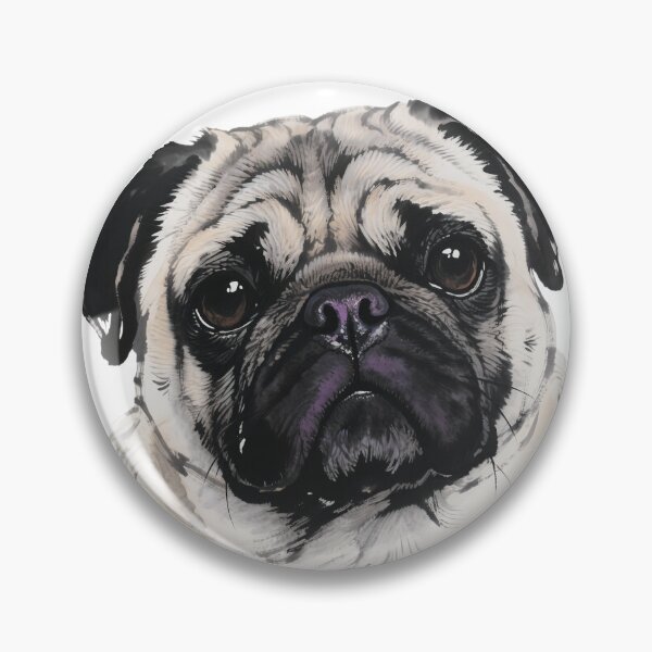 Item preview, Pug Ink Painting Close-up designed and sold by forget45studio.