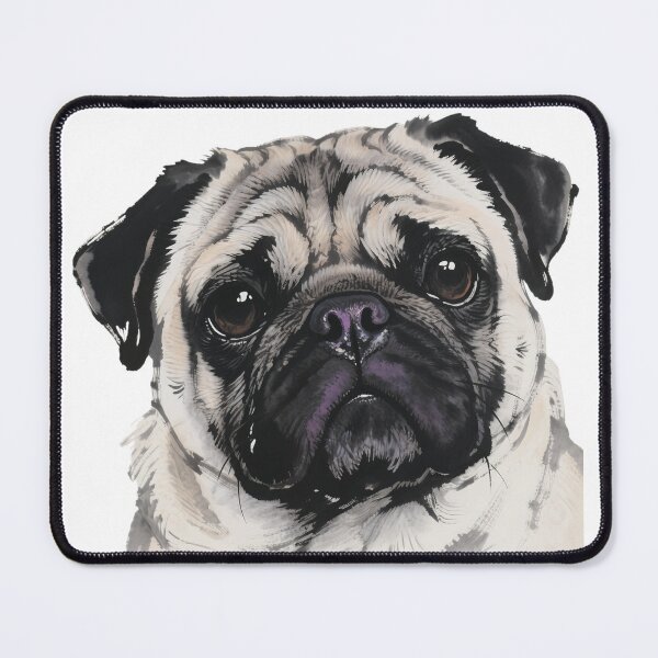 Item preview, Pug Ink Painting Close-up designed and sold by forget45studio.