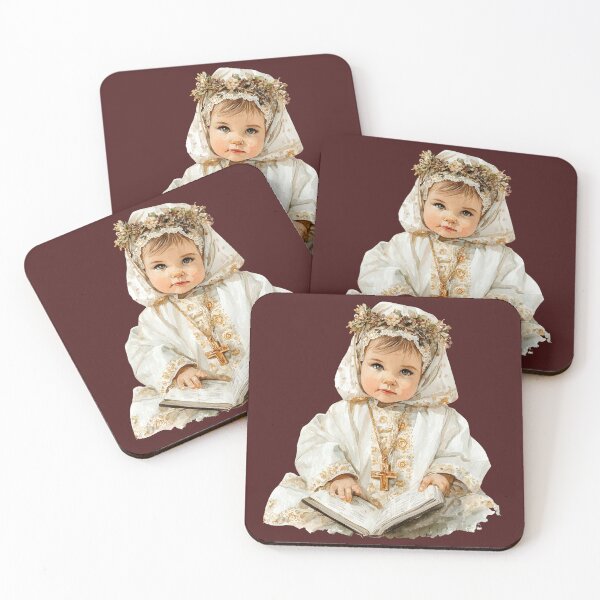 Item preview, Litle Kid Praying Reading Bible Baptism Gift Christian Catholic designed and sold by tanabe.
