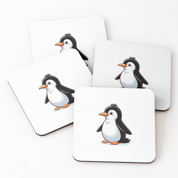 Item preview, Cute Cartoon Penguin with Blush and Tuft of Hair designed and sold by cave-canvas.