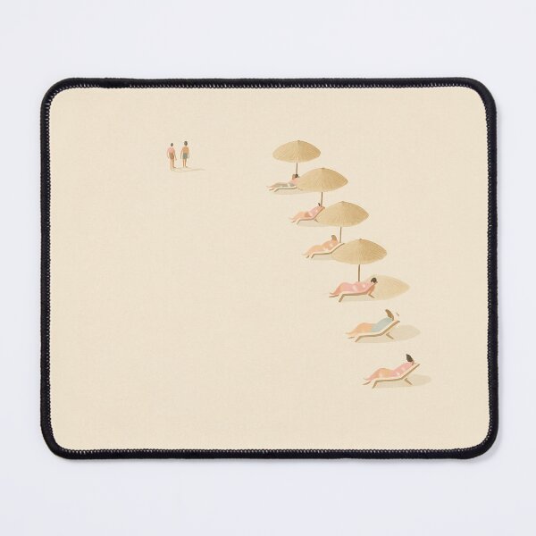 Item preview, Minimalist Beach Scene with Sunbathers designed and sold by LOhanaprints.