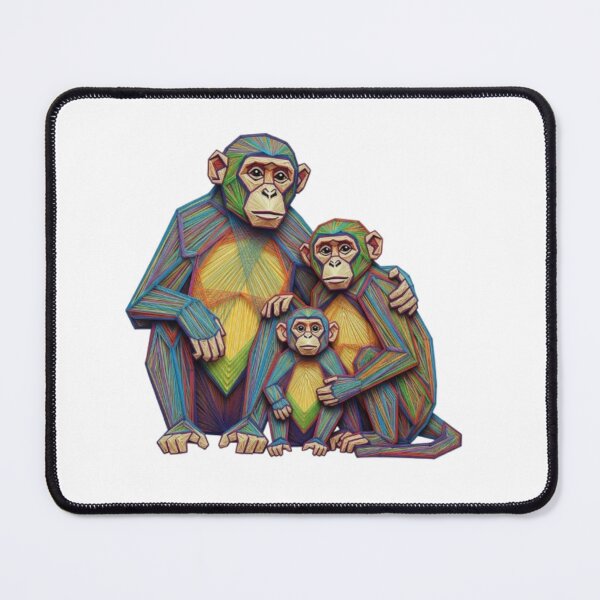 Item preview, monkey family designed and sold by PP&RAINBOW SHOP.
