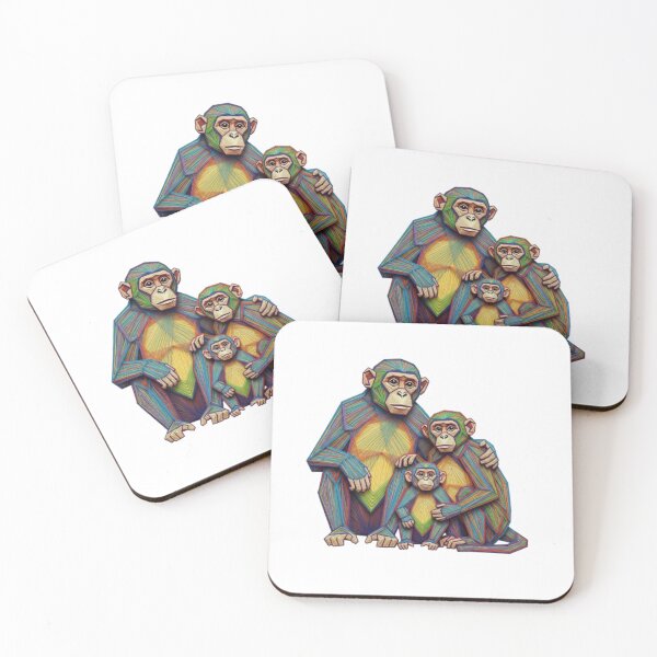 Item preview, monkey family designed and sold by PP&RAINBOW SHOP.