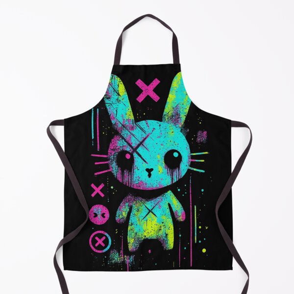 Item preview, Neon Grunge Bunny – Cyberpunk Rabbit Art designed and sold by Neon Nightmare.