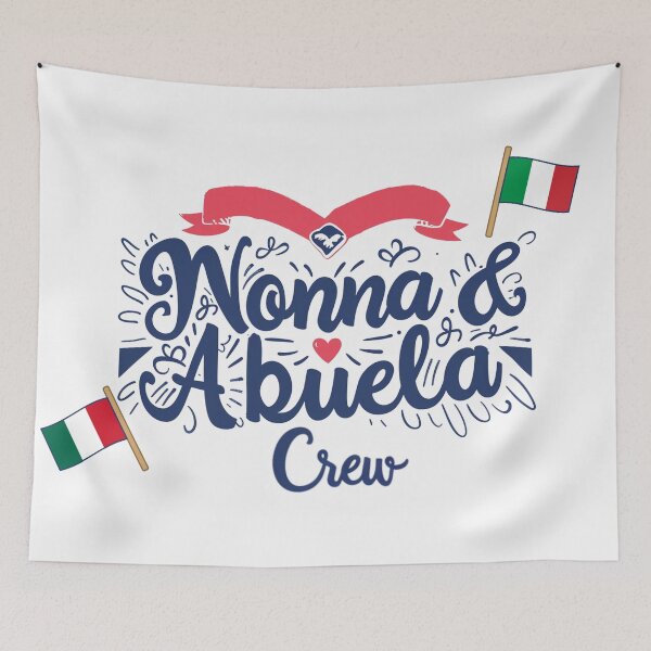 Item preview, Mexican–Italian Family Lettering – Nonna & Abuela Crew Design designed and sold by ArgentoArt.