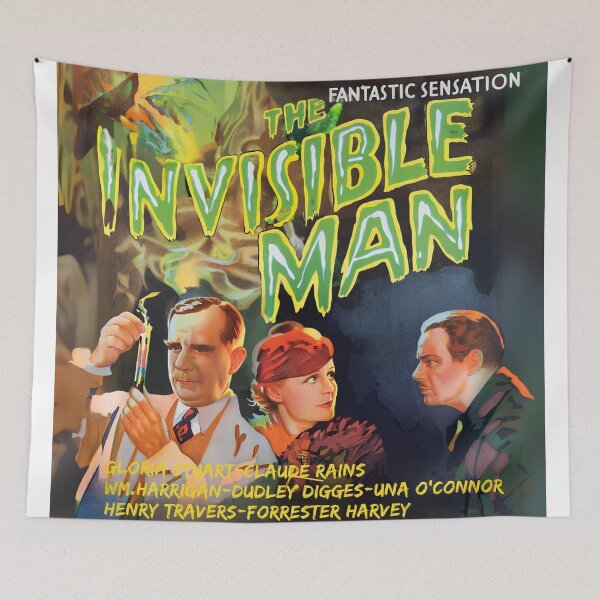 Item preview, The Invisible Man 1933 Poster | Vintage Horror Movie Wall Art | Classic Universal Monsters Print designed and sold by neildoch.