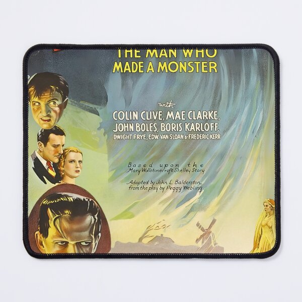 Item preview, Frankenstein 1931 Poster | The Man Who Made a Monster | Vintage Horror Movie Wall Art | Digital designed and sold by neildoch.
