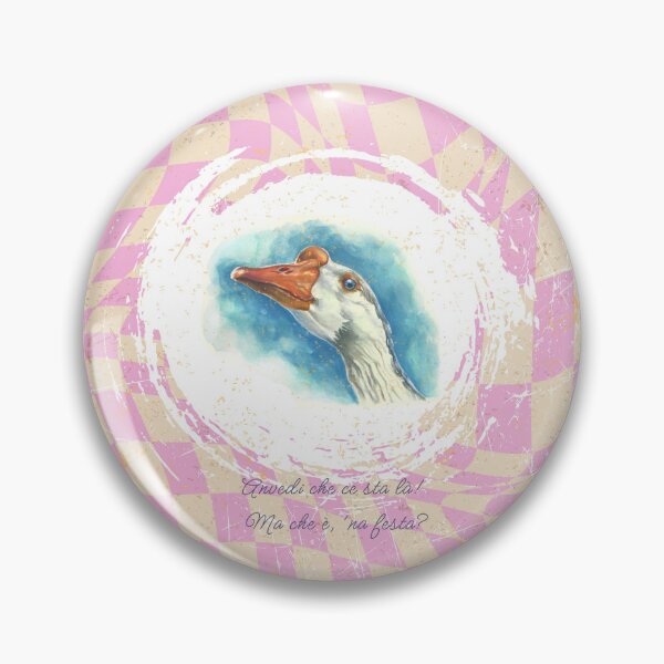 Item preview, Anvedi che ce sta là! Illustrazione Oca curiosa all'acquerello designed and sold by ArcanaAtelier.