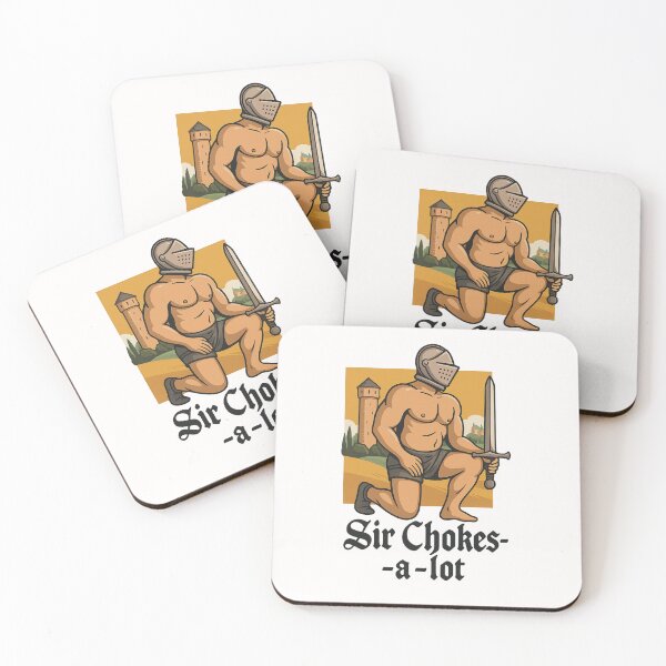 Item preview, Sir Chokes-a-Lot Funny Medieval Pun Art designed and sold by Places On Earth.