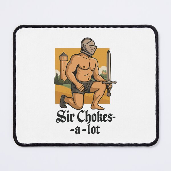 Item preview, Sir Chokes-a-Lot Funny Medieval Pun Art designed and sold by Places On Earth.