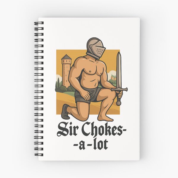Item preview, Sir Chokes-a-Lot Funny Medieval Pun Art designed and sold by Places On Earth.