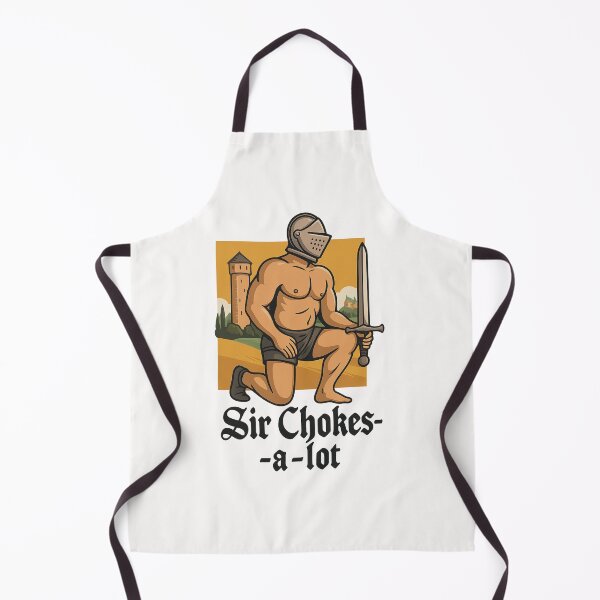 Item preview, Sir Chokes-a-Lot Funny Medieval Pun Art designed and sold by Places On Earth.