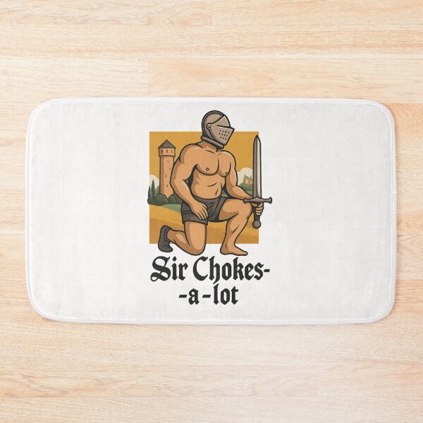 Item preview, Sir Chokes-a-Lot Funny Medieval Pun Art designed and sold by Places On Earth.