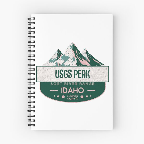 Item preview, USGS Peak, Lost River Range, Idaho, Mountain Design designed and sold by Wanderful-roads.