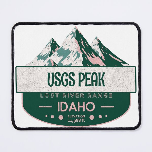 Item preview, USGS Peak, Lost River Range, Idaho, Mountain Design designed and sold by Wanderful-roads.