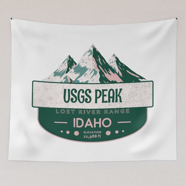 Item preview, USGS Peak, Lost River Range, Idaho, Mountain Design designed and sold by Wanderful-roads.