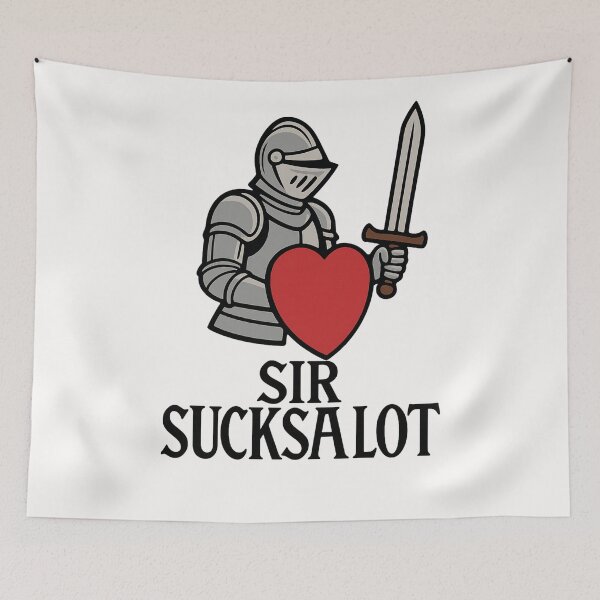 Item preview, Sir Sucksalot Funny Gay Knight with Heart designed and sold by Places On Earth.