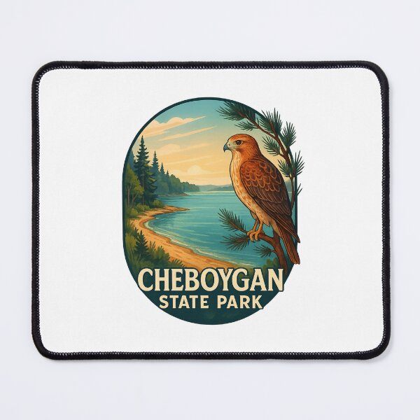 Item preview, Red-Tailed Hawk at Cheboygan State Park Michigan designed and sold by Places On Earth.