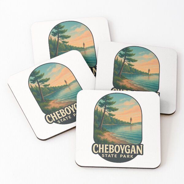 Item preview, Lighthouse View from Cheboygan State Park Michigan designed and sold by Places On Earth.