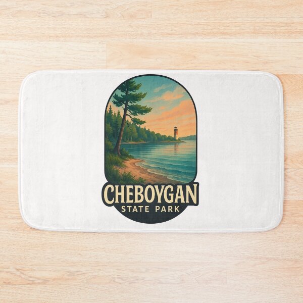 Item preview, Lighthouse View from Cheboygan State Park Michigan designed and sold by Places On Earth.