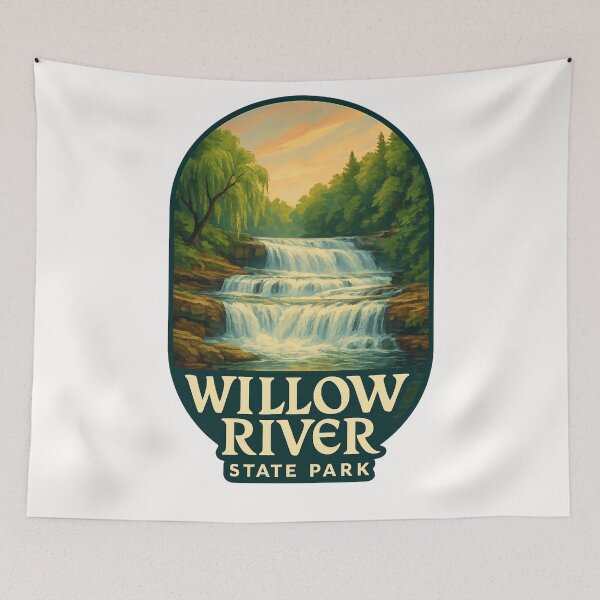 Item preview, Sunset over Willow Falls Willow River State Park designed and sold by Places On Earth.