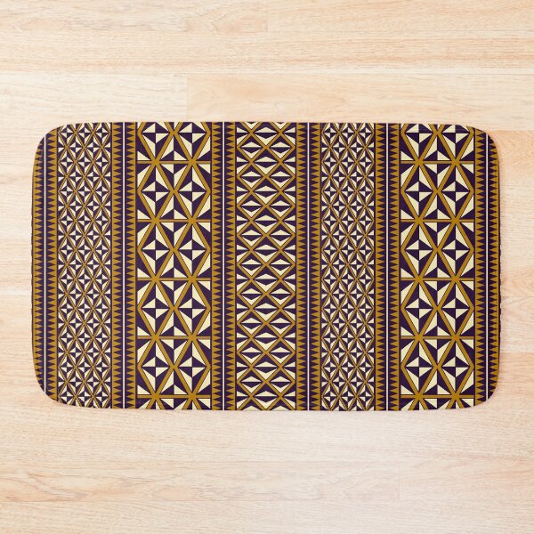 Item preview, Captivating Maori Geometric Pattern: Brown, Ocker & Yellow Art Print designed and sold by FreiherrPK.