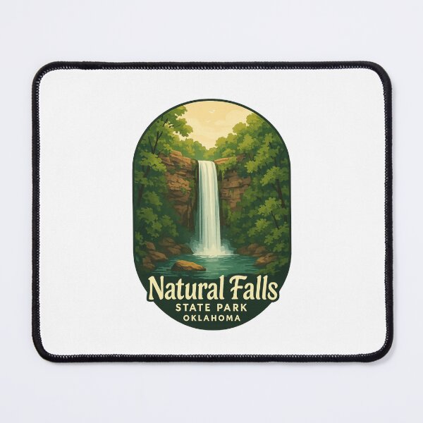 Item preview, Waterfall Basin at Natural Falls State Park Oklahoma designed and sold by Places On Earth.