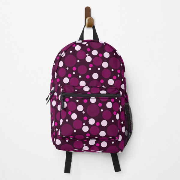 Item preview, Abstract Random Dark Plum, Magenta ans White Polka Dots designed and sold by POLKAIWERX.