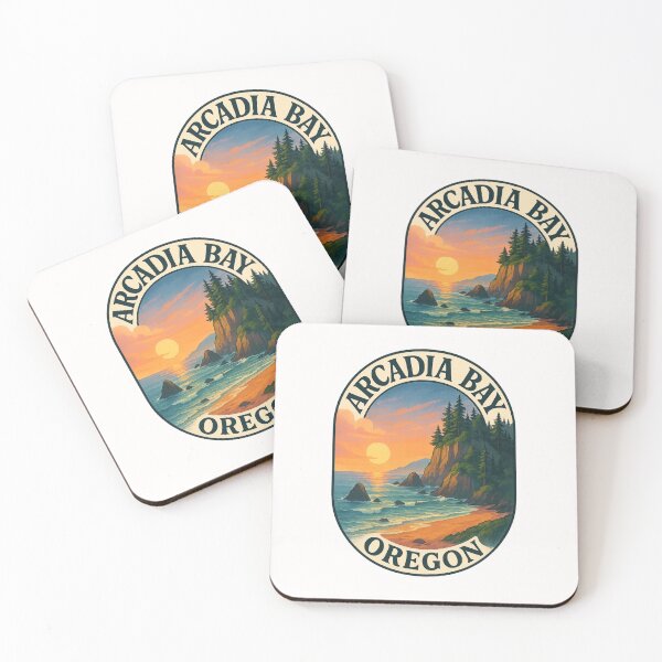 Item preview, Arcadia Bay Sunset Cliffs Oregon Coast designed and sold by Places On Earth.