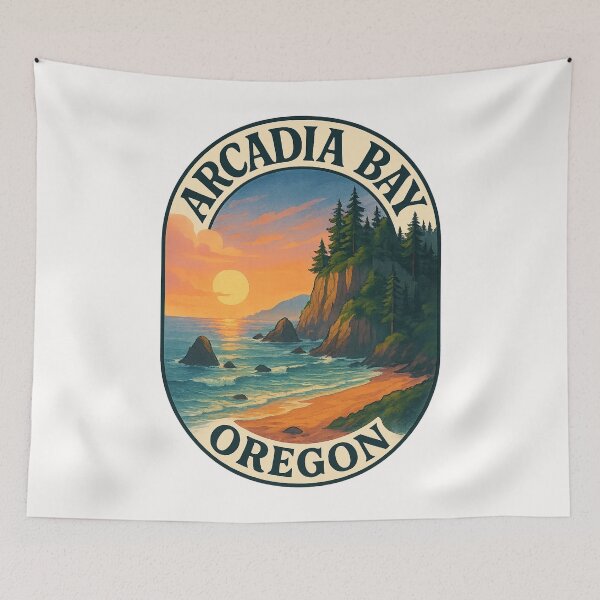 Item preview, Arcadia Bay Sunset Cliffs Oregon Coast designed and sold by Places On Earth.