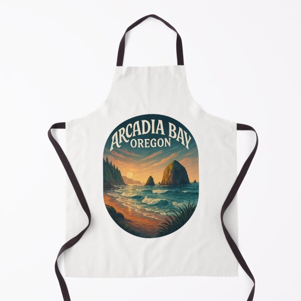 Item preview, Arcadia Bay Shoreline and Haystack Rock Oregon designed and sold by Places On Earth.