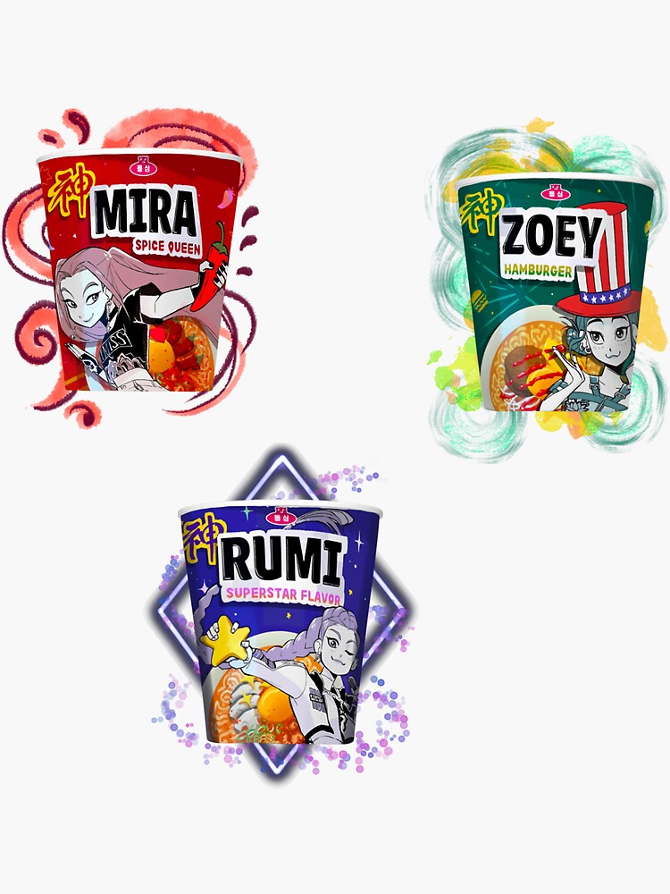 Zoey, Rumi, Mira Ramen Cup Noodle - K-POP DEMON HUNTERS - Huntrix