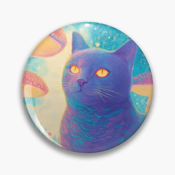 Item preview, Cosmic Cat Dreamscape | Whimsical Cat in Glowing Mushroom Forest designed and sold by BlissxPals.