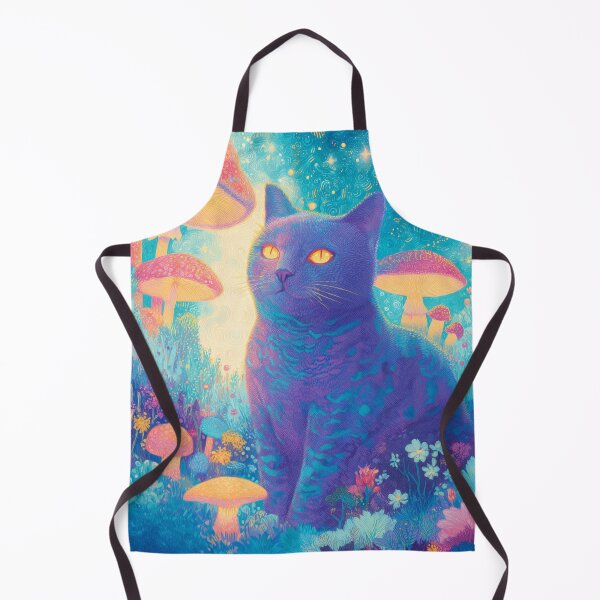 Item preview, Cosmic Cat Dreamscape | Whimsical Cat in Glowing Mushroom Forest designed and sold by BlissxPals.