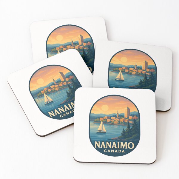 Item preview, Nanaimo Cityscape with Sailboat – Vancouver Island Sunset designed and sold by Places On Earth.