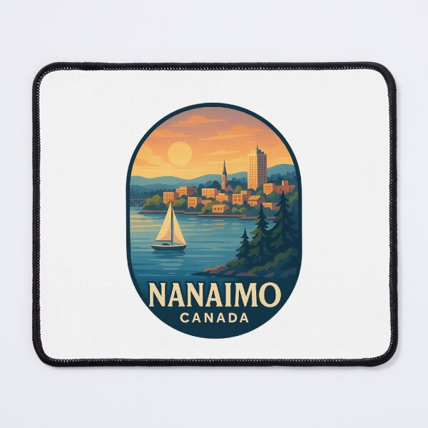 Item preview, Nanaimo Cityscape with Sailboat – Vancouver Island Sunset designed and sold by Places On Earth.